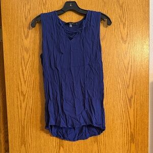 Fun 2 Fun Sleeveless Navy Tank Top